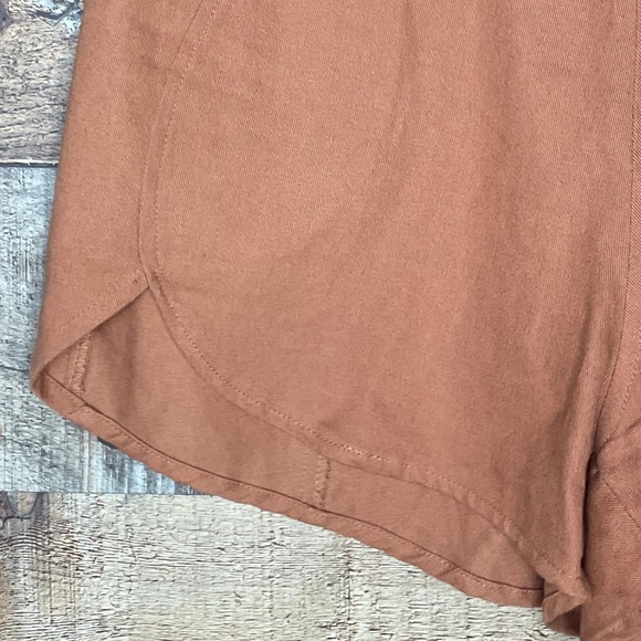 Samantha Pleet X Urban Outfitters High Waist Petal Short Rust Orange Size 4 - Picture 3 of 9